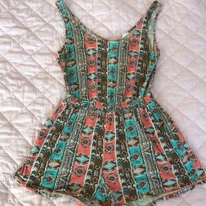 Tribal print romper